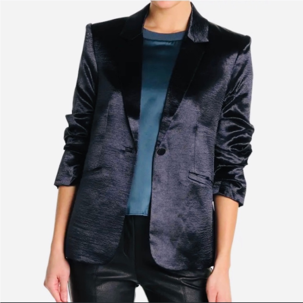 Cinq à Sept Black Velvet Blazer
